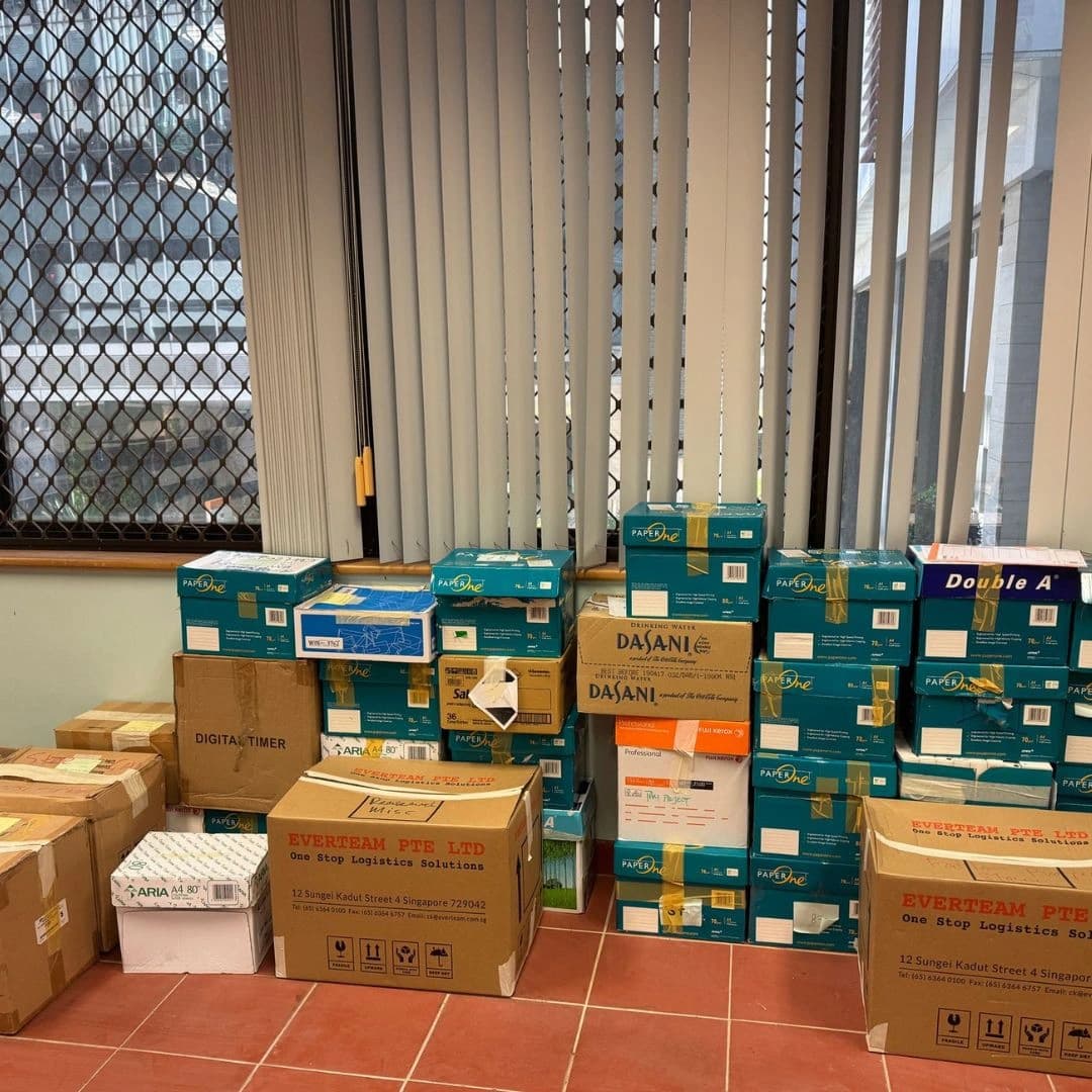 Office cartons packed and organised