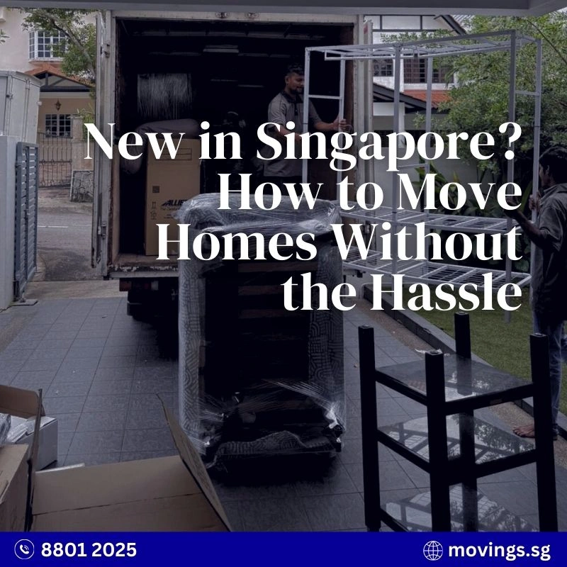 Furniture being loaded into a moving truck for a home relocation in Singapore